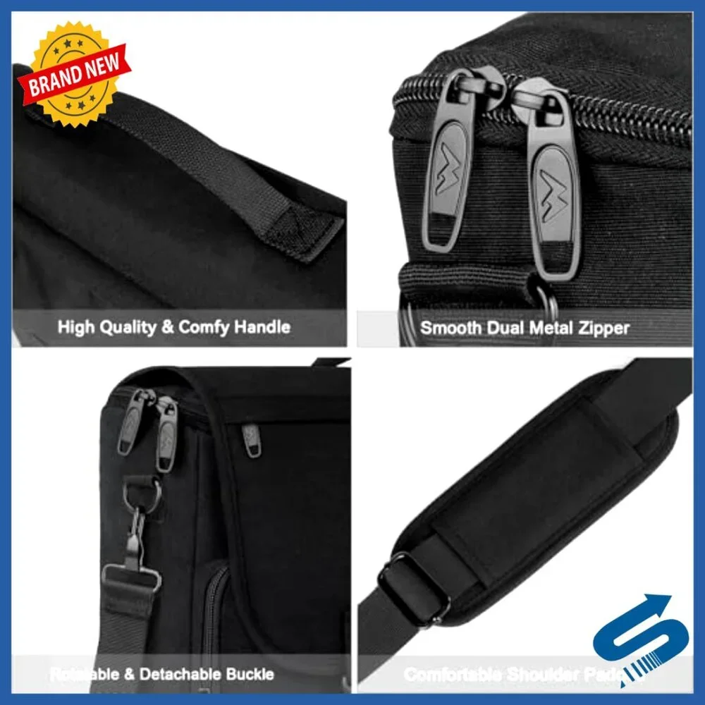 Large 17.3 Inch Laptop Messenger Bag, Crossbody Briefcase for Work School Travel